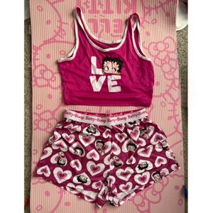Betty Boop Pink Pajama Set